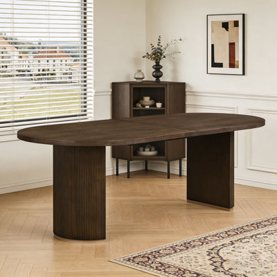 Oval Dining Table Double Pedestal