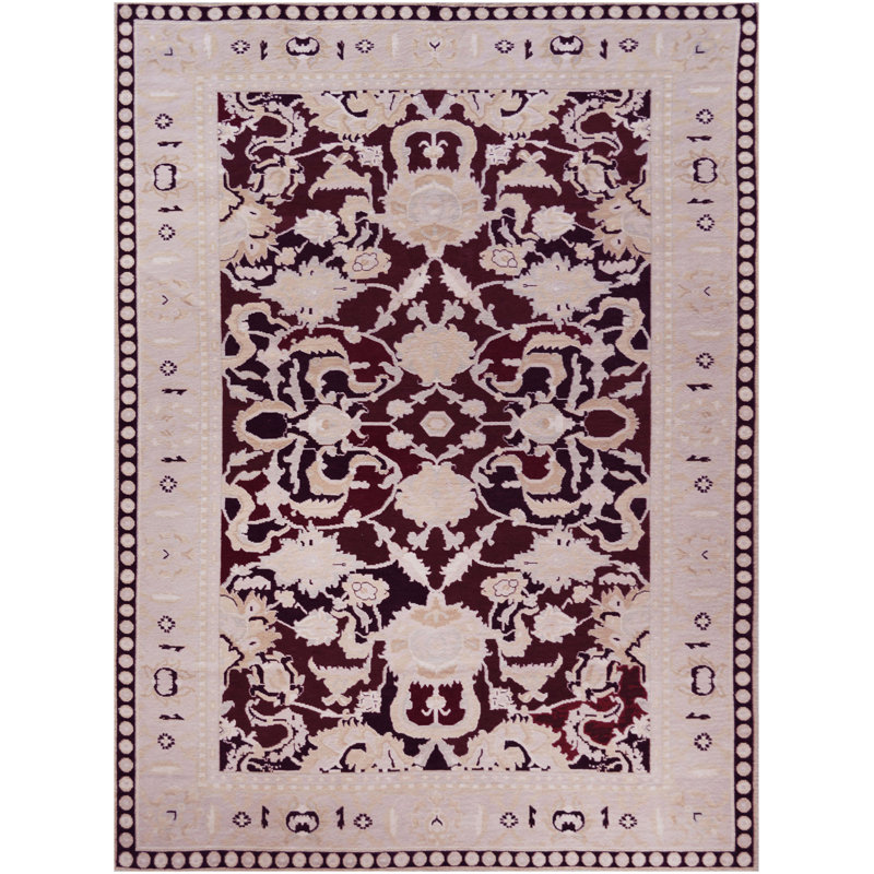 One-of-a-Kind 6'2" x 8'9" Rectangle Wool Area Rug in Cream