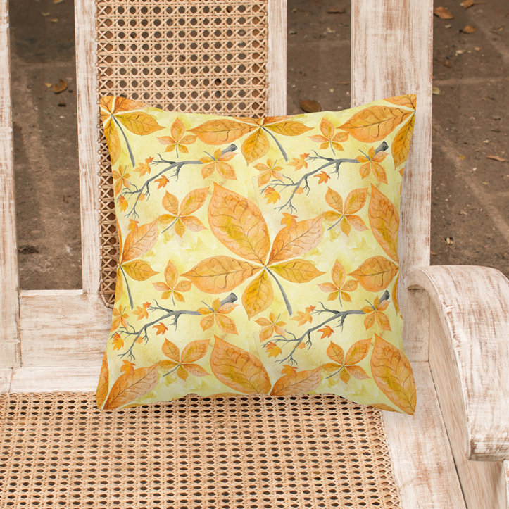 Floral Outdoor Throw Pillow, 14" x 14"