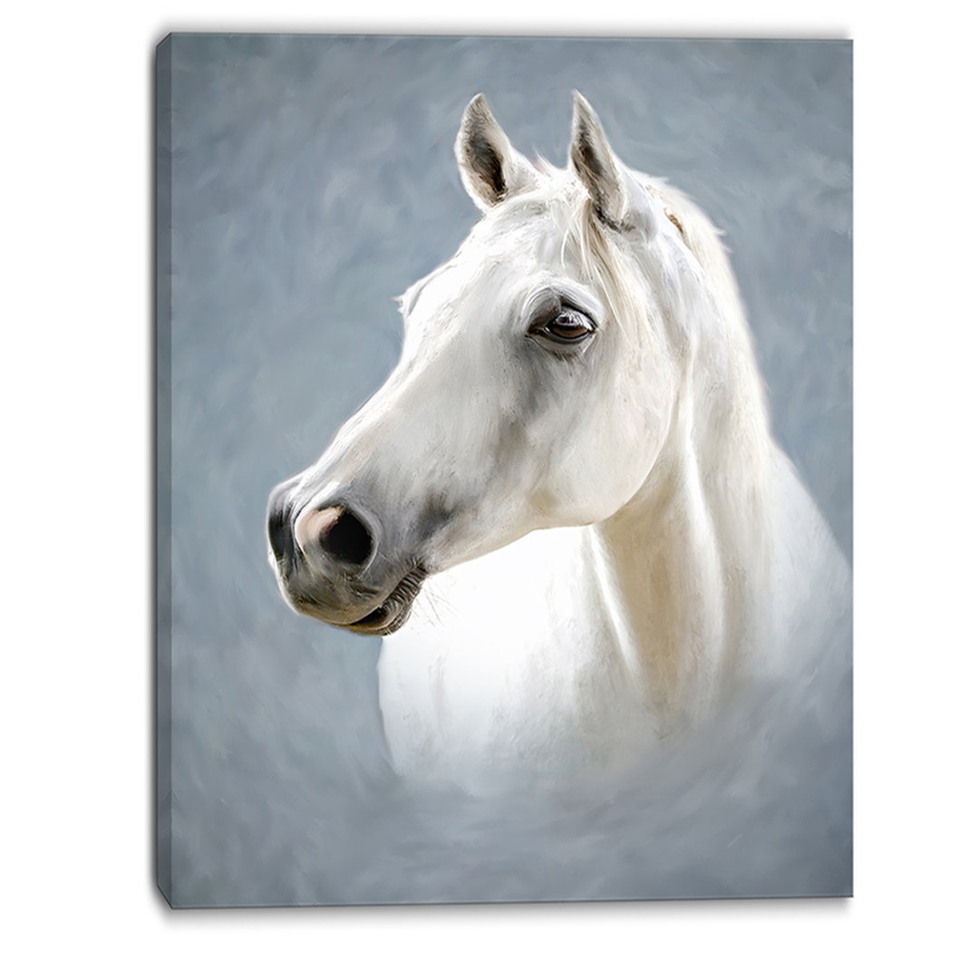 A Horse Alone Animal Photographic Print on Wrapped Canvas Design Art