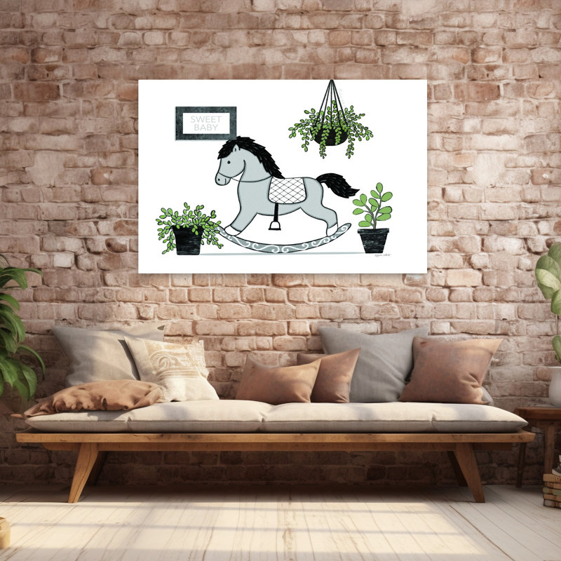 Baby's Rocking Horse 1 Piece Wrapped Canvas Wall Art, 101.6cm H x 152.4cm W