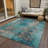 Machine Washable Indoor/Outdoor Xhevrie Teal Rug-919141208