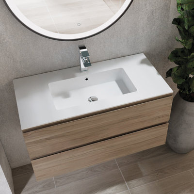 Meuble-lavabo simple 36 po avec lavabo brillant Toscana DAX Pasadena