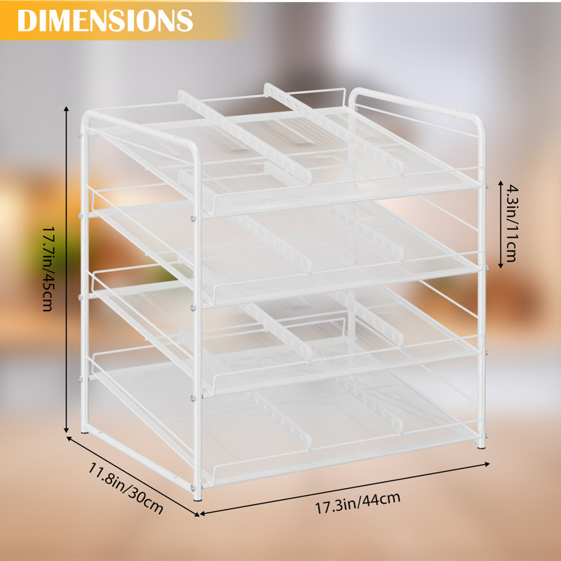 4-Tier Can Organizer, white