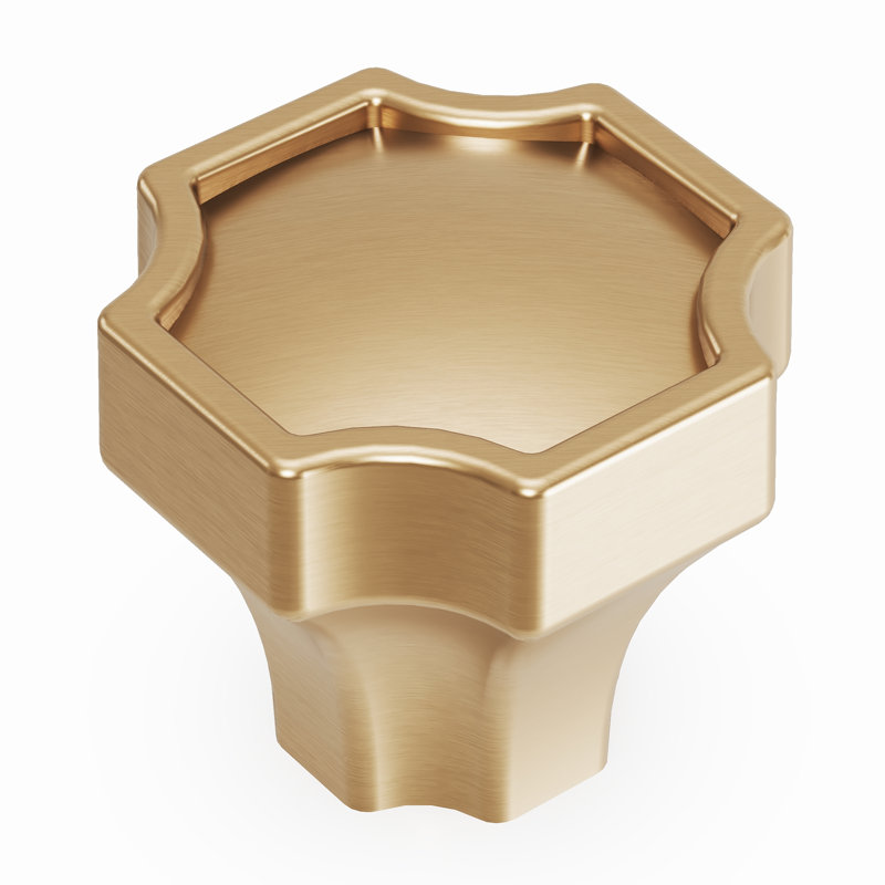 Monarch 1.25" x 1.25" Square Knob, Champagne Bronze