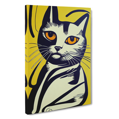 The Cool Cat Abstract - Wrapped Canvas