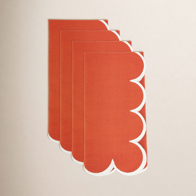 Serviette rectangulaire Paddock 100% coton, Orange