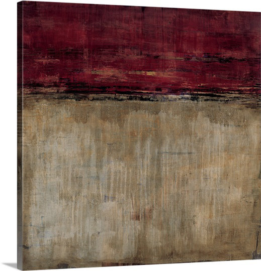«Anjoli Pompeian Red» par Liz Jardine, reproduction d'art sur toile, H 16 po x l 16 po x P 1,25 po