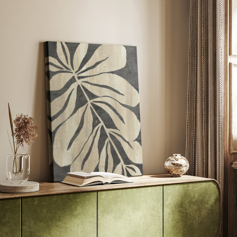 Bold Leaf Fossil I - galerie sur mesure, H 60 po x l 40 po