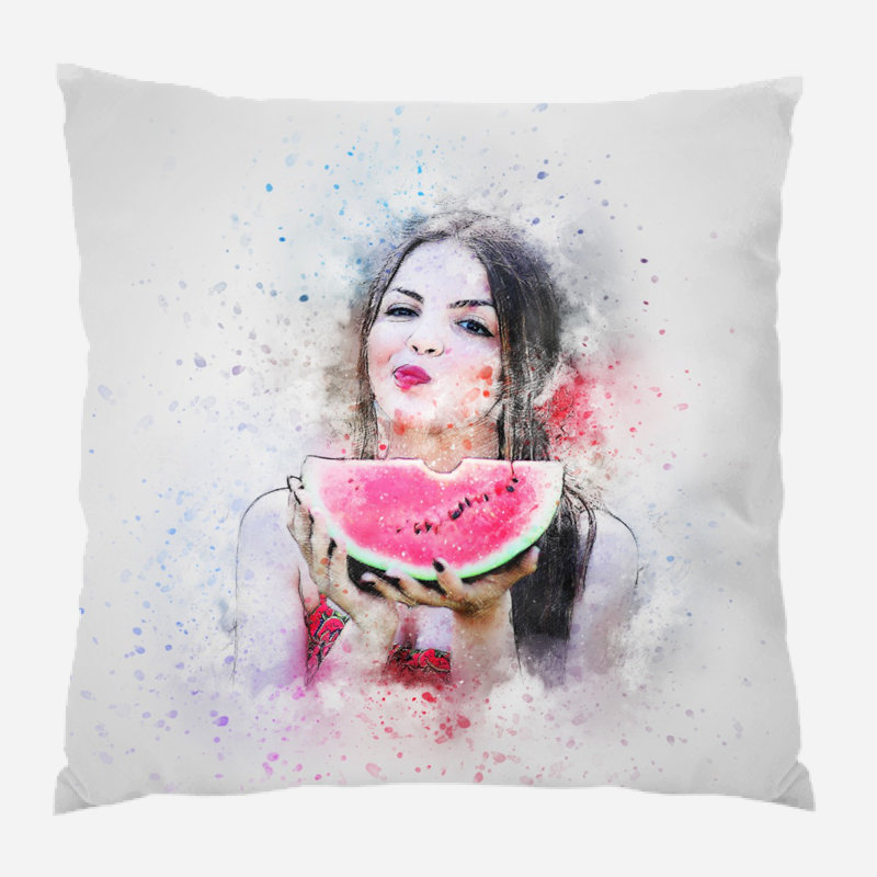 Reversible Throw Pillow, Microsuede, Indoor