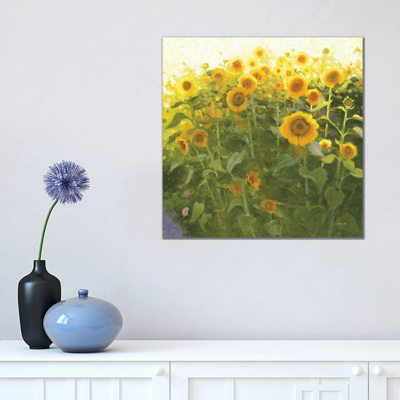 Sunflower Field 1 Piece Wrapped Canvas Painting, 45.72 cm H x 45.72 cm W