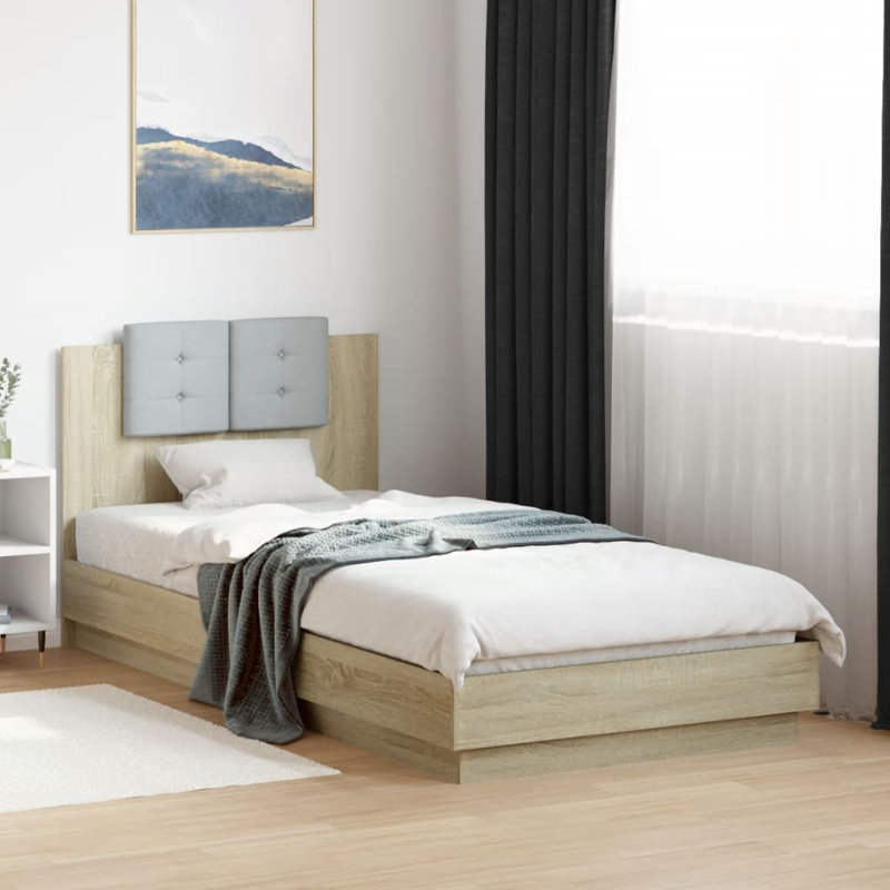 Middleport Bed, EU Double - 140 x 200 cm, Sonoma Oak