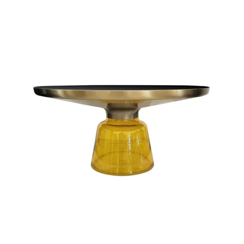 Atina Pedestal Coffee Table, Yellow