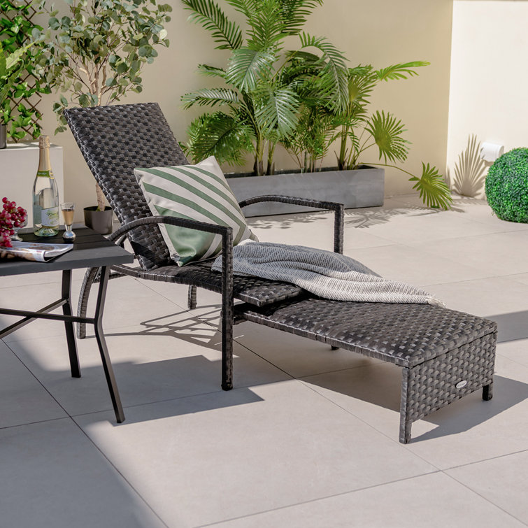 Ardra Outdoor Resin Chaise Lounge