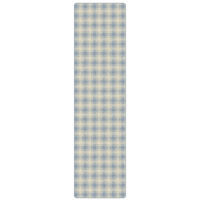 Imagine Shortstop Light Blue Plaid Area Rug