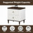 Dzianis 2-Drawer Nightstand in White and Walnut