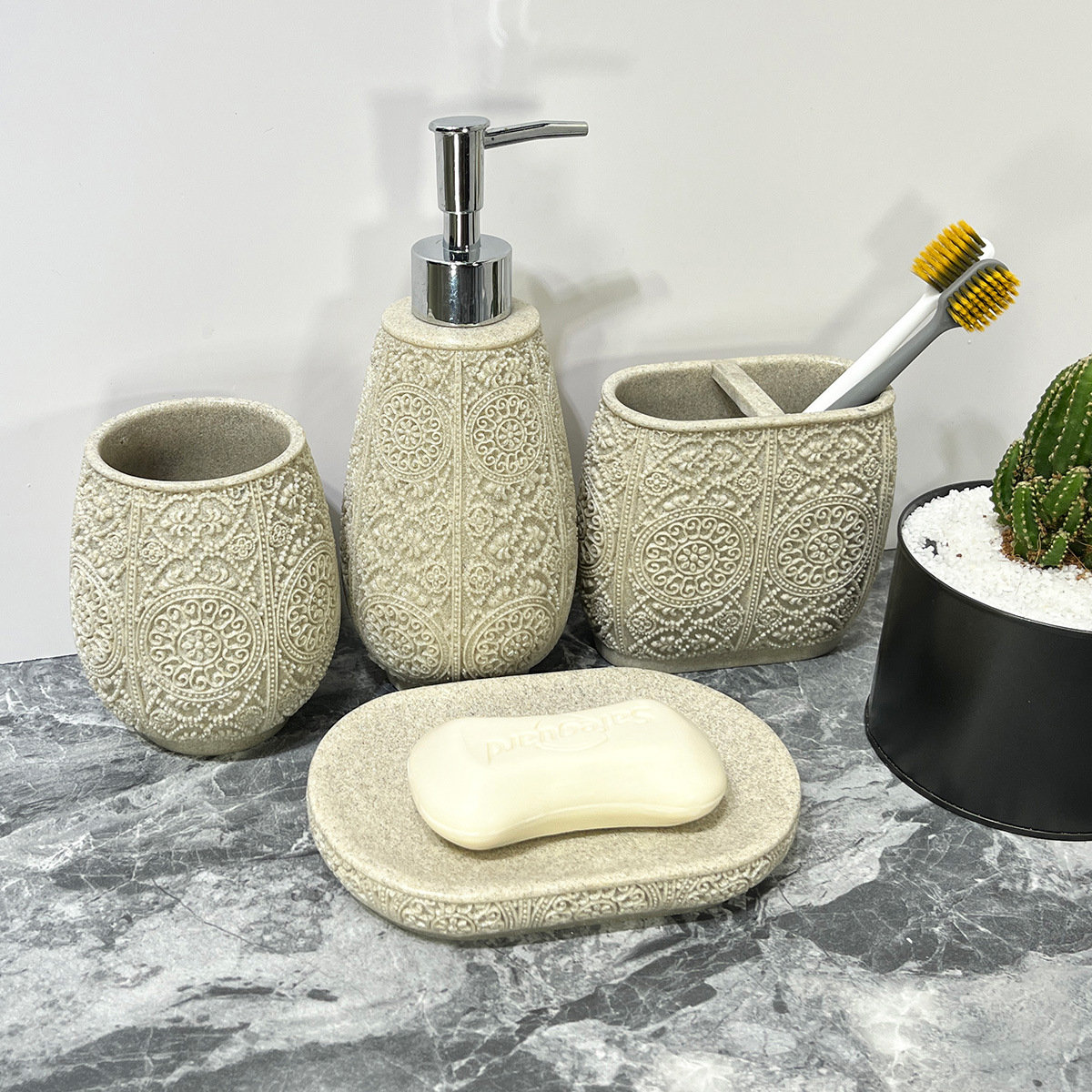 Bungalow Rose 4 Pieces Bathroom Accessories Complete Set | Wayfair