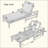Acacia Wood Adjustable Backrest Outdoor Lounge Chair, Suitable For Gardens, Terraces, And Poolside Areas-1952335093