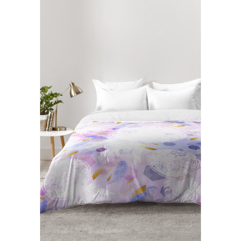 Ensemble d'édredon capteur de rêves géométrique, Édredon pour lit simple TG + 1 taie décorative