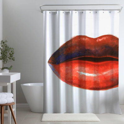 Shower Curtain MI63 – Polyester Shower Curtain, Dye Sublimation Print, 71" W × 74" L