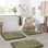 Ensemble de 3 tapis de bain en mousse viscoélastique ultra doux et absorbant avec envers antidérapant Aighan