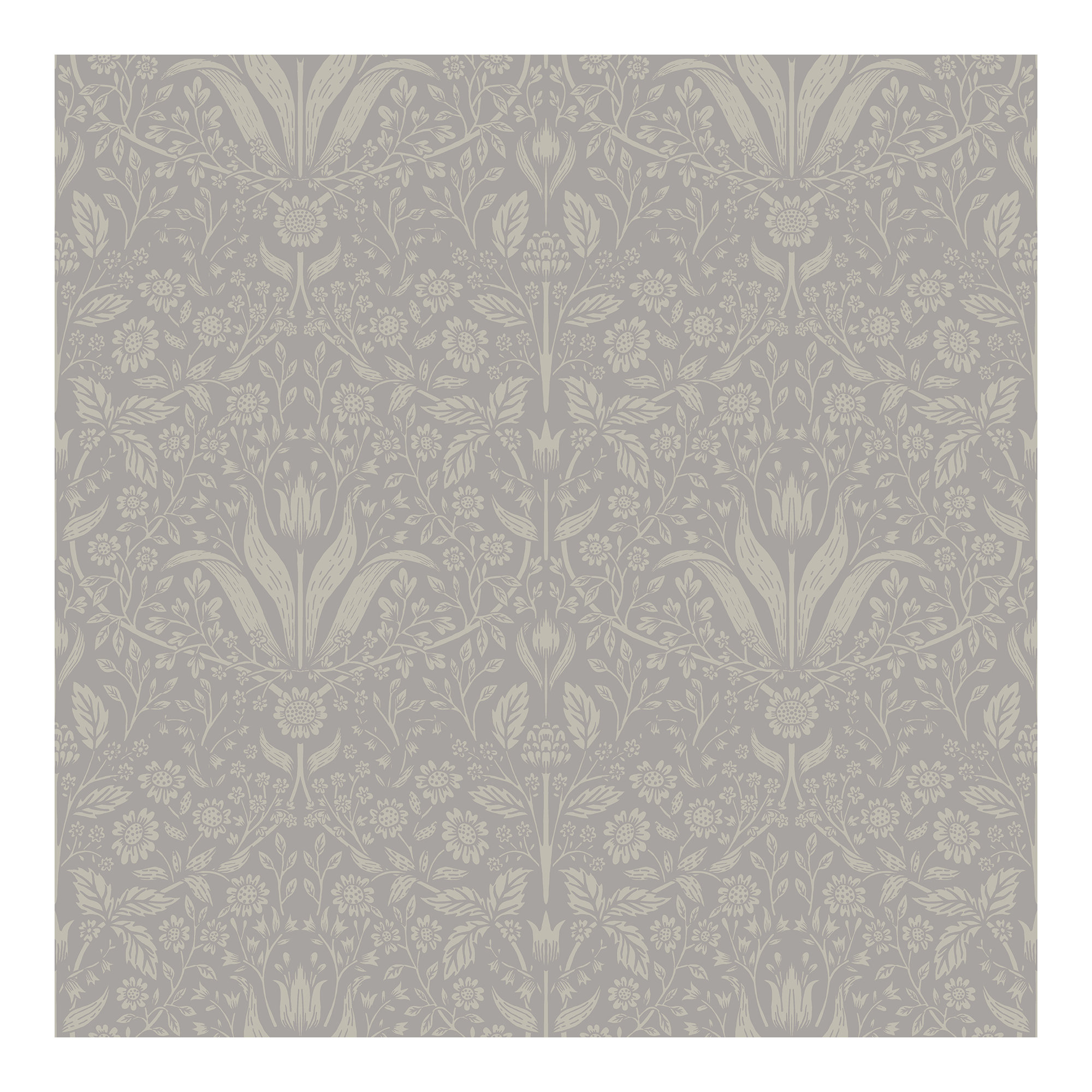 Triste Floral Wallpaper, Blue