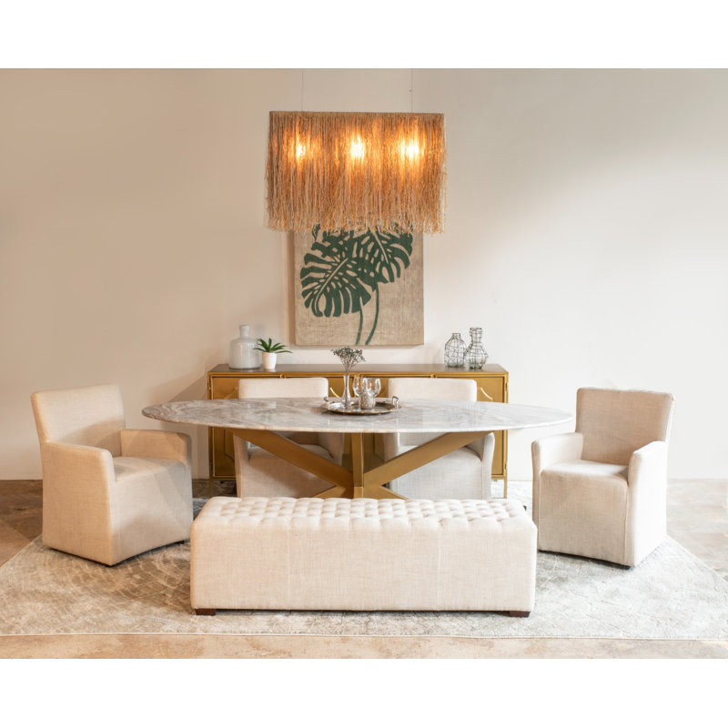 Malibu Oval Dining Table, 30”H x 70”L x 39”W