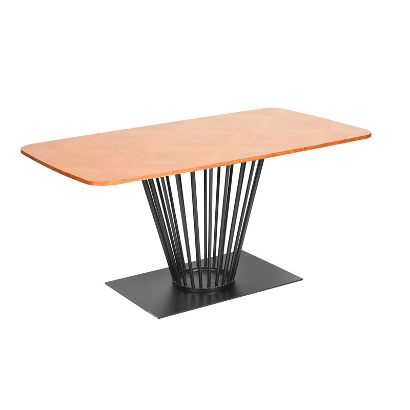 Chambersburg Beech Metal Base Dining Table
