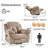 46.1" W Chenille Power Recliner with Massage and Heat -1196712983