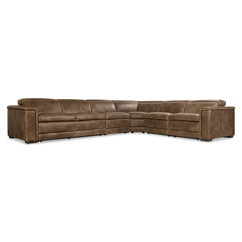 4-Piece Lioni Leather Power Motion Sectional