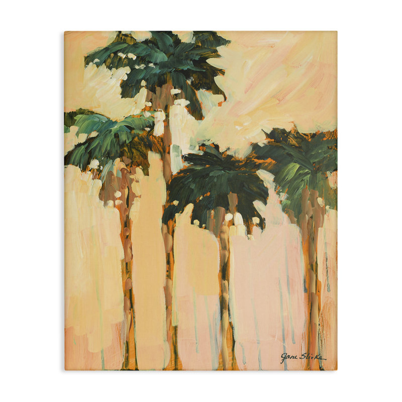 Shady Palms Impression Canvas Wall Art by Jane Slivka, 20" H x 16" W