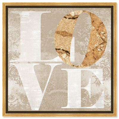 Natural " Natural Love, Metallic Glam Love Modern Gold " by Oliver Gal