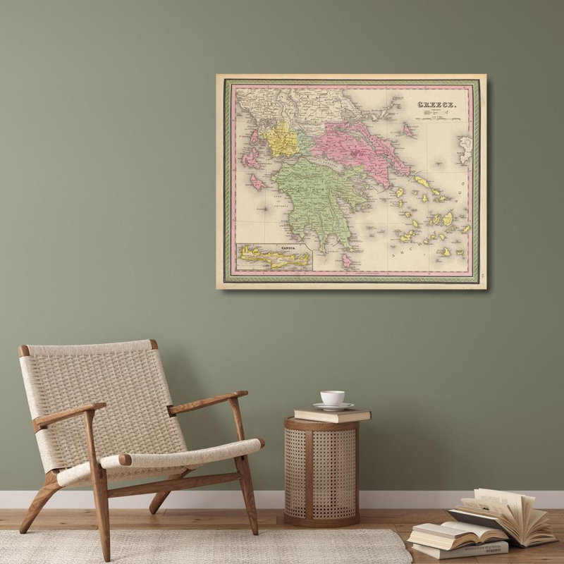 «Lark Manor ™», reproduction d'art sur toile tendue avec châssis, Grèce 1849 62539, H 28 po x l 34 po
