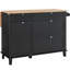 Kitchen Island Cart Storage Cabinet Serving with Drawer & Trash Cabinet
