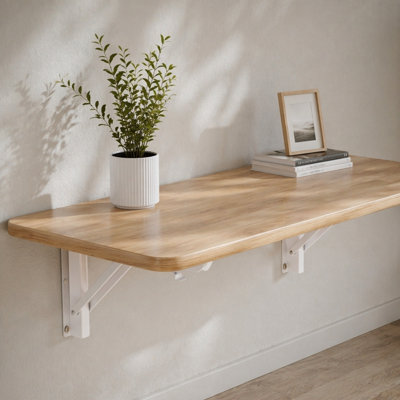 Table murale pliante, bureau à abattants peu encombrant pour petits espaces, bureau flottant polyvalent pour salle de lavage, cuisine, bureau personnel, installation facile