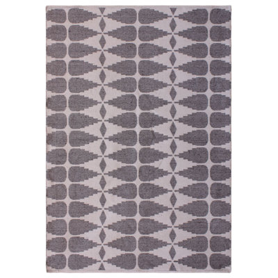 Rikuto Chevron / Zig Zag Recycled P.E.T Hand Woven 35.56cm X 38.1cm Area Rug