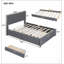 Lit plateforme tapissier avec 2 tiroirs et 1 lit gigogne, tête de lit classique pour l'élégance et le rangement-1761561693-1760808830