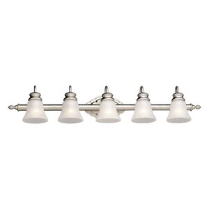 Swope 5-Light Brushed Nickel Vanity Light