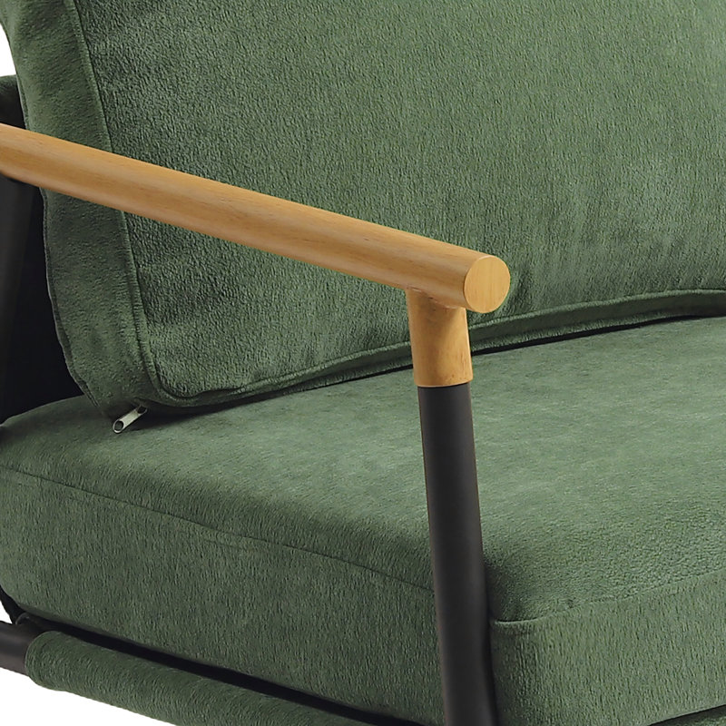 Fauteuil d'appoint Dajauna, Chenille verte