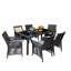 Ensemble de salle à manger rectangulaire long pour 6 personnes 57,13 po avec coussins-68166799