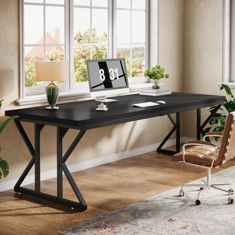 Bureau Crooke, H 29,92 po x l 78,74 po x P 27,56 po, Noir