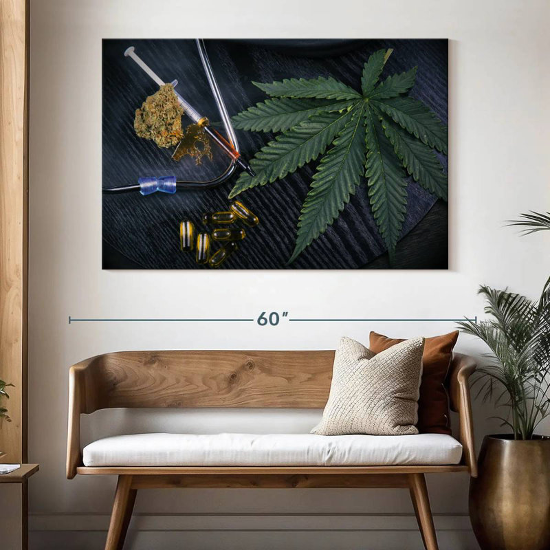 Senne Medicinal Marijuana Leaf, 34" H x 51" W