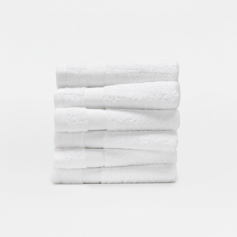 Essential 100% Cotton Washcloth Towel Set, White