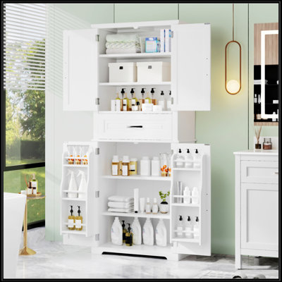Armoire de rangement pour salle de bain avec espace de rangement multifonctionnel