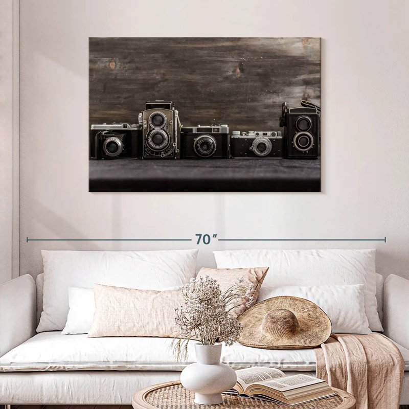 Collection d'appareils photo vintage Senne, H 30 po x l 45 po
