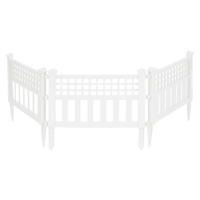 24'' H x 20.5'' W White Plastic Fencing with 3 Panel(s) Included