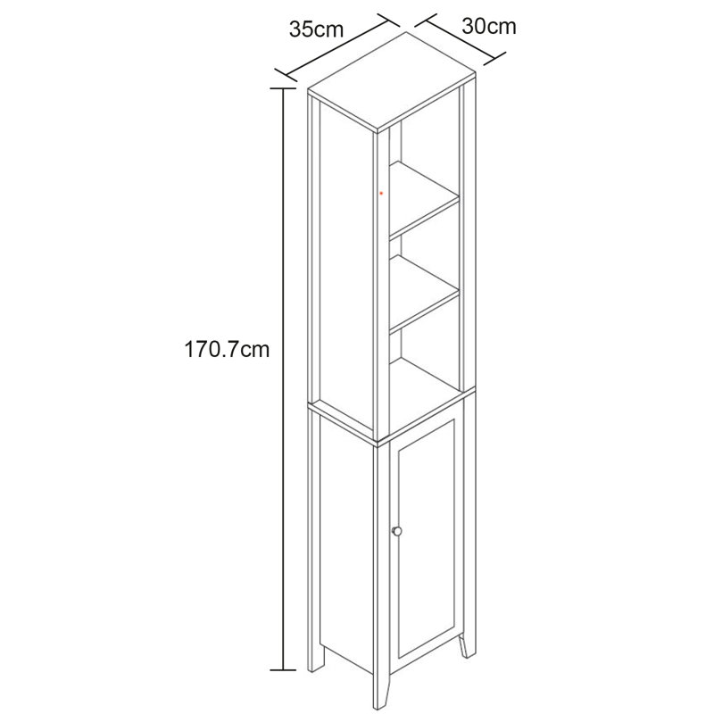 Beeching Freestanding Linen Cabinet