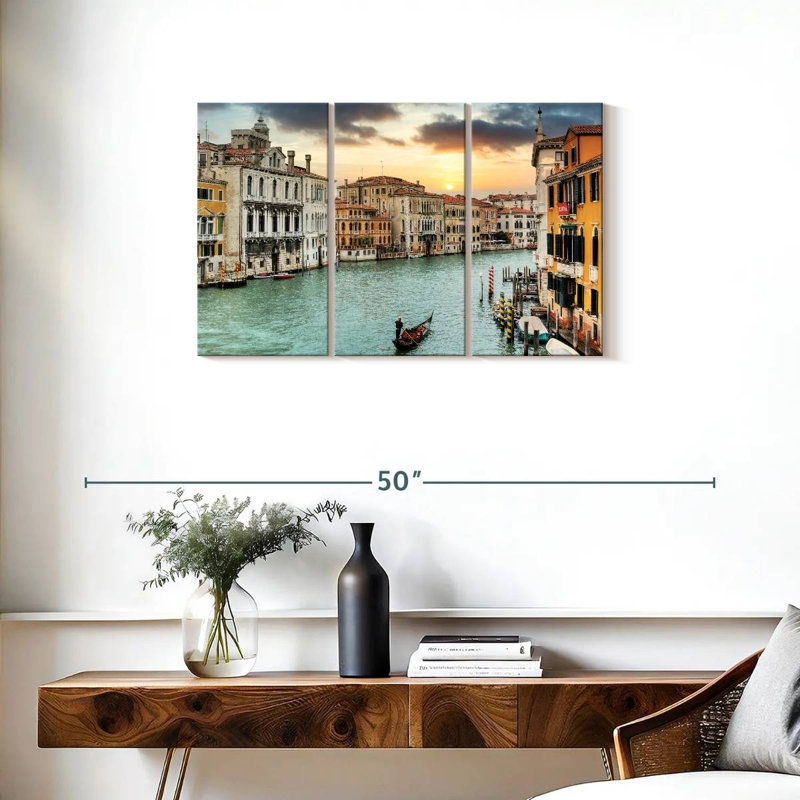 Sebbie Gran Canal Vista au crépuscule, H 20 po x l 33 po