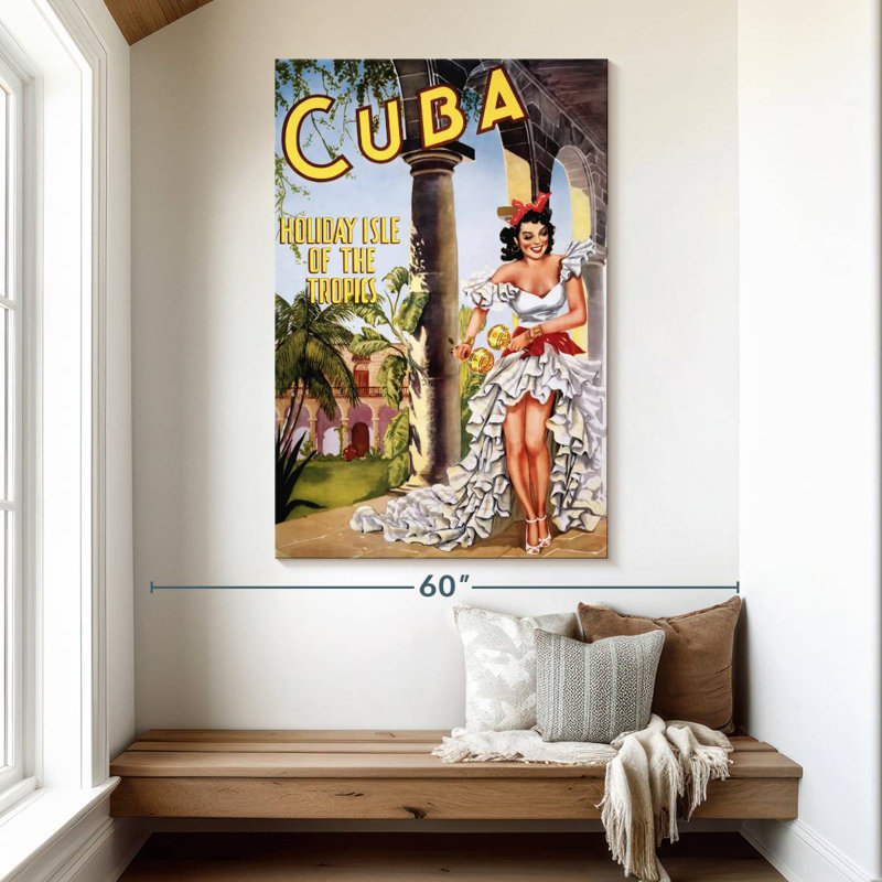 Affiche de voyage Aime Cuban, H 51 po x l 34 po