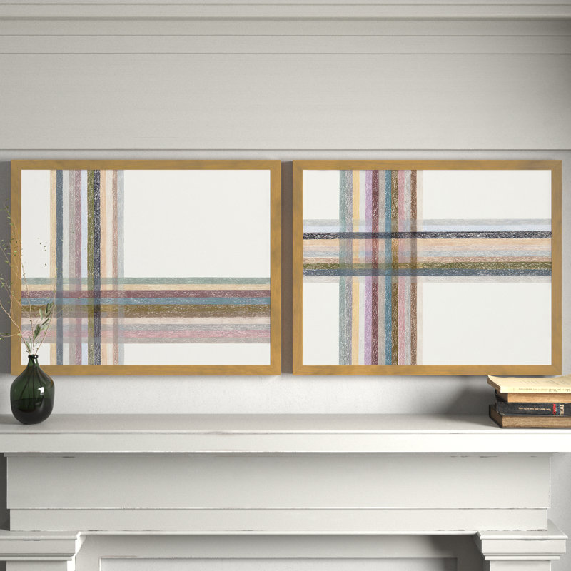 Lagos Untitled: Intersections, Horizontal by Beth James - Framed Wall Art, Gold Framed, 30" W x 24" H